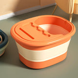 Maxbell Foot Bath Tub Folding Foot Bath Bucket Foot SPA Bath Massager for Camping Orange