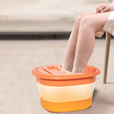 Maxbell Foot Bath Tub Folding Foot Bath Bucket Foot SPA Bath Massager for Camping Orange