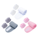 Maxbell 3x SPA Headband Face Washing Headband Wristbands Towel Band Washband White