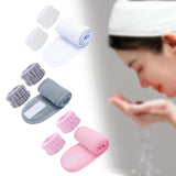 Maxbell 3x SPA Headband Face Washing Headband Wristbands Towel Band Washband White
