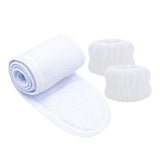 Maxbell 3x SPA Headband Face Washing Headband Wristbands Towel Band Washband White