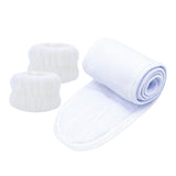 Maxbell 3x SPA Headband Face Washing Headband Wristbands Towel Band Washband White
