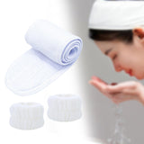 Maxbell 3x SPA Headband Face Washing Headband Wristbands Towel Band Washband White