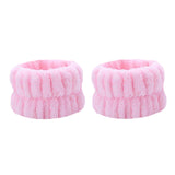 Maxbell 3x SPA Headband Face Washing Headband Wristbands Towel Band Washband Pink