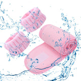 Maxbell 3x SPA Headband Face Washing Headband Wristbands Towel Band Washband Pink