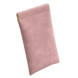 Maxbell Portable Sunglasses Pouch Sunglasses Storage Pouch Soft PU Leather Case Pink