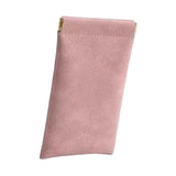 Maxbell Portable Sunglasses Pouch Sunglasses Storage Pouch Soft PU Leather Case Pink