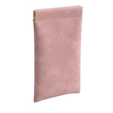 Maxbell Portable Sunglasses Pouch Sunglasses Storage Pouch Soft PU Leather Case Pink