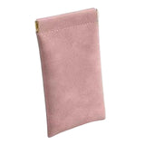 Maxbell Portable Sunglasses Pouch Sunglasses Storage Pouch Soft PU Leather Case Pink