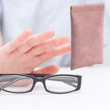 Maxbell Portable Sunglasses Pouch Sunglasses Storage Pouch Soft PU Leather Case Pink