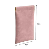 Maxbell Portable Sunglasses Pouch Sunglasses Storage Pouch Soft PU Leather Case Pink