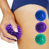Maxbell 3 Pieces Spike Massage Balls Spiked Massager Rollers for Shoulder Back Feet Style G