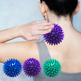Maxbell 3 Pieces Spike Massage Balls Spiked Massager Rollers for Shoulder Back Feet Style G