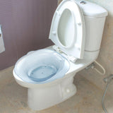 Maxbell Sitz Bath Basin for Toilet Wider Seating Area Hip Bath for Elderly Women Men Blue