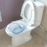 Maxbell Sitz Bath Basin for Toilet Wider Seating Area Hip Bath for Elderly Women Men Blue with flusher