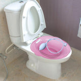 Maxbell Sitz Bath Basin for Toilet Wider Seating Area Hip Bath for Elderly Women Men Pink with flusher