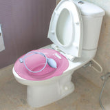 Maxbell Sitz Bath Basin for Toilet Wider Seating Area Hip Bath for Elderly Women Men Pink with flusher