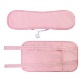 Maxbell Castor Oil Pack Compress Adjustable Flannel Anti Oil Leak for Waist and Neck Pink Button Strap