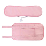 Maxbell Castor Oil Pack Compress Adjustable Flannel Anti Oil Leak for Waist and Neck Pink Button Strap