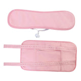 Maxbell Castor Oil Pack Compress Adjustable Flannel Anti Oil Leak for Waist and Neck Pink Button Strap