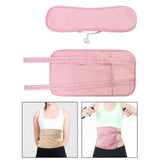 Maxbell Castor Oil Pack Compress Adjustable Flannel Anti Oil Leak for Waist and Neck Pink Button Strap