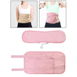 Maxbell Castor Oil Pack Compress Adjustable Flannel Anti Oil Leak for Waist and Neck Pink Button Strap