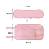 Maxbell Castor Oil Pack Compress Adjustable Flannel Anti Oil Leak for Waist and Neck Pink Button Strap