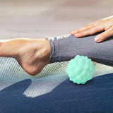 Maxbell Spiky Massage Ball Washable Portable Massage Roller Ball for Neck Legs Waist Green