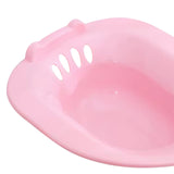 Maxbell Toilet Seat Sink Woman Sits Bath Deep Bowl Bidet Hip Bath Sturdy Comfortable Pink