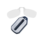 Maxbell Silicone Nose Clip Reading Glasses with Keychain Storage Box Eyewear Folding 300  Clear White