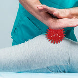 Maxbell Spike Massage Balls Multifunctional Manual Exercise Ball for Feet Back Hands Red