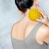 Maxbell Spike Massage Balls Multifunctional Manual Exercise Ball for Feet Back Hands Yellow