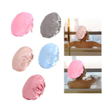 Maxbell Shower Cap Reusable Waterproof Layer Bathing Hair Cap for Salon Girls Ladies Light Pink