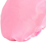 Maxbell Shower Cap Reusable Waterproof Layer Bathing Hair Cap for Salon Girls Ladies Light Pink