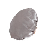 Maxbell Shower Cap Reusable Waterproof Layer Bathing Hair Cap for Salon Girls Ladies Gray