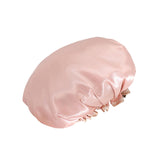 Maxbell Shower Cap Reusable Waterproof Layer Bathing Hair Cap for Salon Girls Ladies Champagne