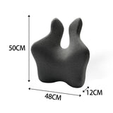 Maxbell Lumbar Support Pillow Back Rest for recliner Office Chair Back Computer Desk Dark Gray