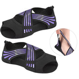 Maxbell Yoga Socks for Women Clasped Pilates Socks Grip Socks for Barre Yoga Pilates M Violet