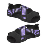 Maxbell Yoga Socks for Women Clasped Pilates Socks Grip Socks for Barre Yoga Pilates L Violet