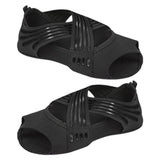 Maxbell Yoga Socks for Women Clasped Pilates Socks Grip Socks for Barre Yoga Pilates L Black