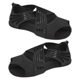 Maxbell Yoga Socks for Women Clasped Pilates Socks Grip Socks for Barre Yoga Pilates L Black