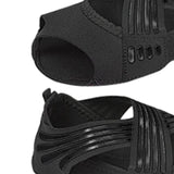 Maxbell Yoga Socks for Women Clasped Pilates Socks Grip Socks for Barre Yoga Pilates L Black