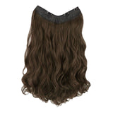 Maxbell Wavy Curly Natural Soft Synthetic Hair Pieces 17.7" for Women Dates Concerts Light Brown