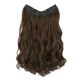 Maxbell Wavy Curly Natural Soft Synthetic Hair Pieces 17.7" for Women Dates Concerts Light Brown