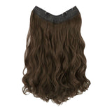 Maxbell Wavy Curly Natural Soft Synthetic Hair Pieces 17.7" for Women Dates Concerts Light Brown