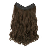 Maxbell Wavy Curly Natural Soft Synthetic Hair Pieces 17.7" for Women Dates Concerts Light Brown