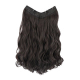 Maxbell Wavy Curly Natural Soft Synthetic Hair Pieces 17.7" for Women Dates Concerts Brown Black
