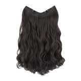 Maxbell Wavy Curly Natural Soft Synthetic Hair Pieces 17.7" for Women Dates Concerts Brown Black