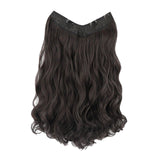 Maxbell Wavy Curly Natural Soft Synthetic Hair Pieces 17.7" for Women Dates Concerts Brown Black