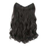 Maxbell Wavy Curly Natural Soft Synthetic Hair Pieces 17.7" for Women Dates Concerts Black